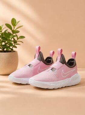 USED Nike unisex' BABY Nike Flex Runner 2 Jp Trainers, Pink/White-8C US